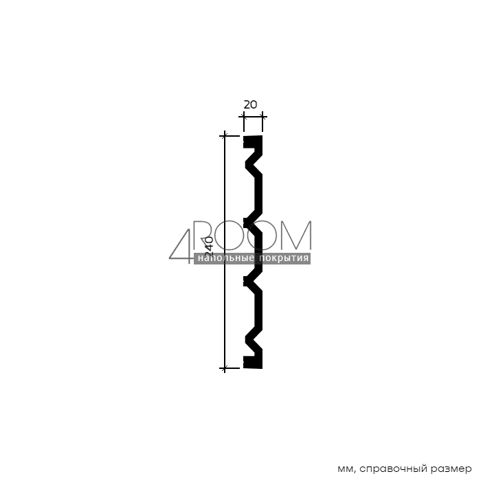 3D декоративная панель из дюрополимера Европласт New Art Deco 6.59.806-208, 240х20х2800мм (под покраску)