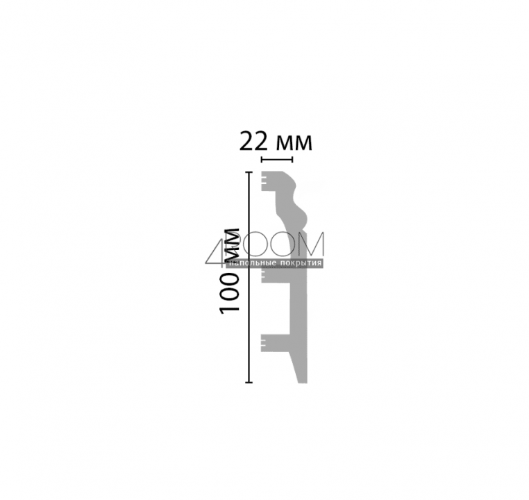 Цветной напольный плинтус DECOMASTER D232-1632ДМ (100*22*2400 мм)