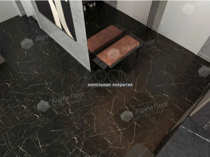 Кварц-виниловая, клеевая LVT плитка Alpine Floor Light Stone LVT, Неро ECO-15-21, 608х303х2,5мм, 43 класс
