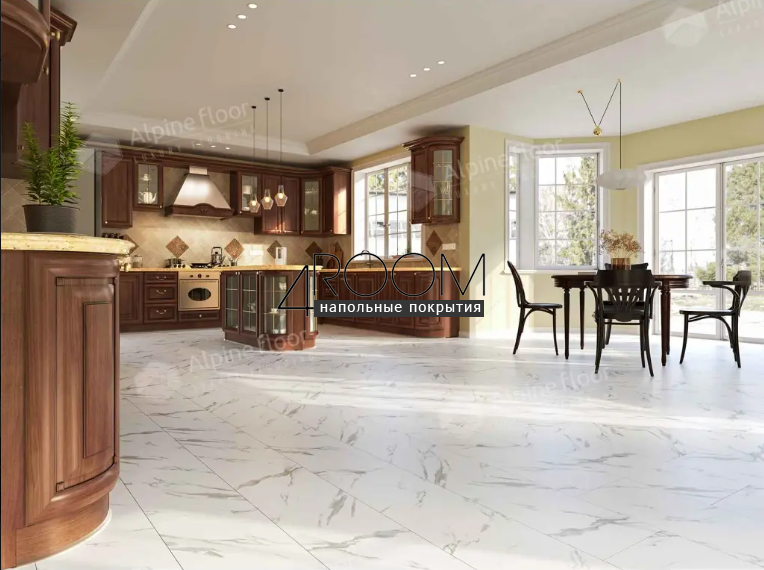 Кварц-виниловая, клеевая LVT плитка Alpine Floor Light Stone LVT, Делмар ECO-15-19, 608х303х2,5мм, 43 класс