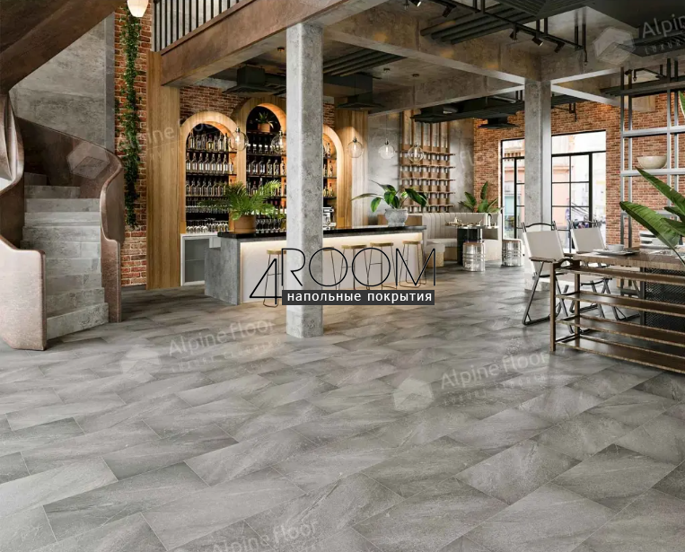 Кварц-виниловая, клеевая LVT плитка Alpine Floor Light Stone LVT, Авенгтон ECO-15-18, 608х303х2,5мм, 43 класс