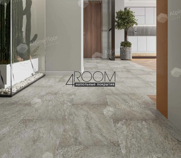 Кварц-виниловая, клеевая LVT плитка Alpine Floor Light Stone LVT, Шеффилд ECO-15-15, 608х303х2,5мм, 43 класс