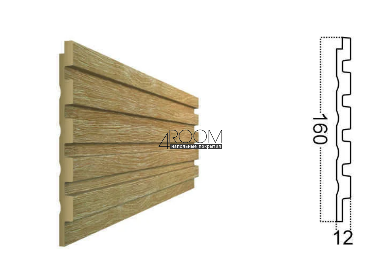 Стеновая 3D Панель Paolo Arte, Kr232SP-6/2,7 Дуб, 160х12х2700мм