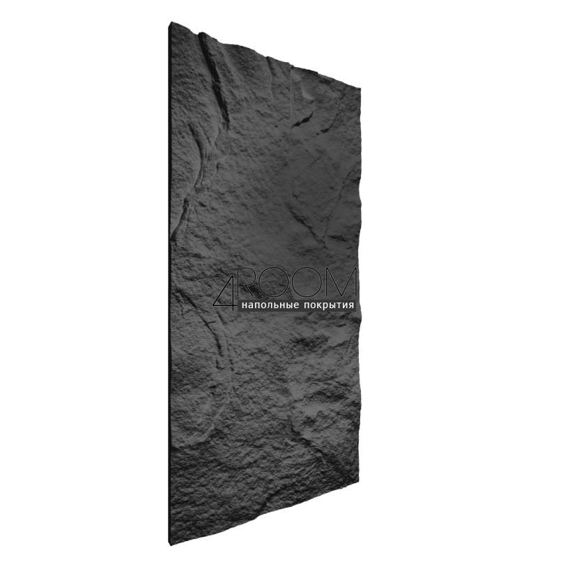 Стеновая Панель из полиуретана Камень Paolo Arte Rock k009-5, тёмно-серый, 1200х600х30мм