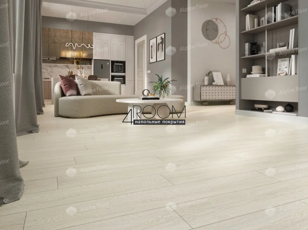 Каменно-полимерная замковая SPC плитка Alpine Floor Норвежский лес ECO 9-1 MC, 1220х183мм, 6/0,55мм с встроенной подложкой, 43 класс