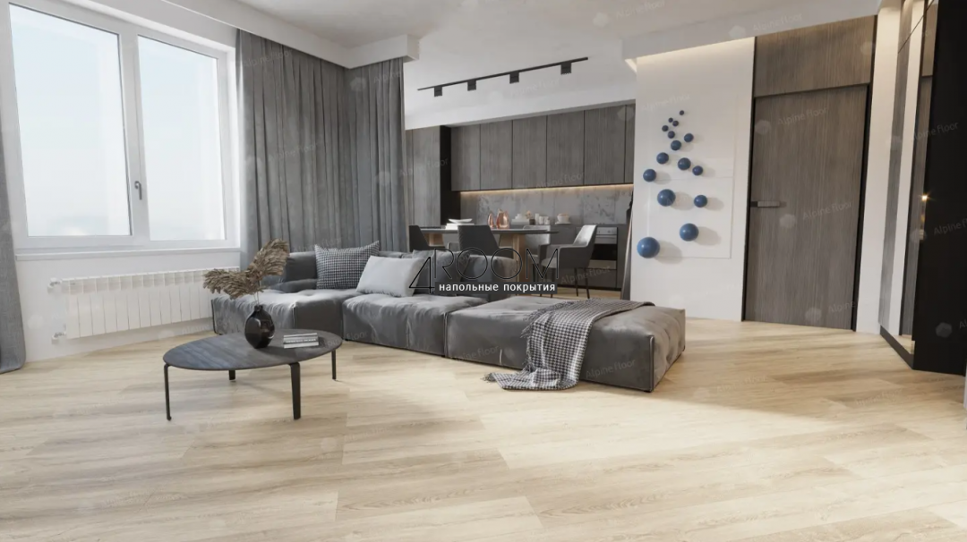 Каменно-полимерная замковая SPC плитка Alpine Floor Редвуд ECO 9-11 MC, 1220х183мм, 6/0,55мм с встроенной подложкой, 43 класс