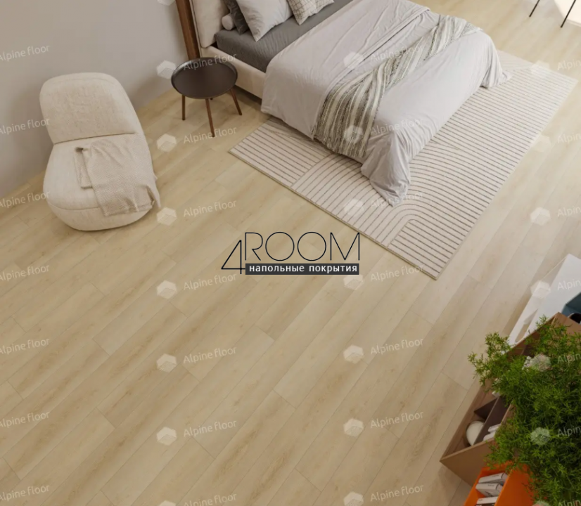 Каменно-полимерная замковая SPC плитка Alpine Floor Тихий лес ЕСО 9-13 MC, 1220х183мм, 6/0,55мм с встроенной подложкой, 43 класс
