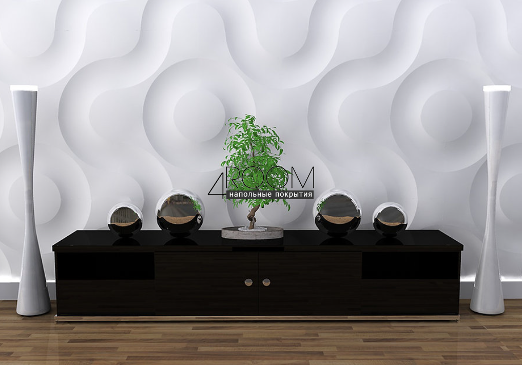 3D Панель из гипса АЛИВИЯ, 500х500х30
