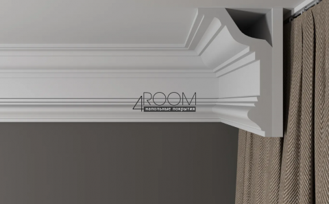 Потолочный плинтус/карниз из дюрополимера под покраску Decor-Dizayn DD513, 192х111х2000мм