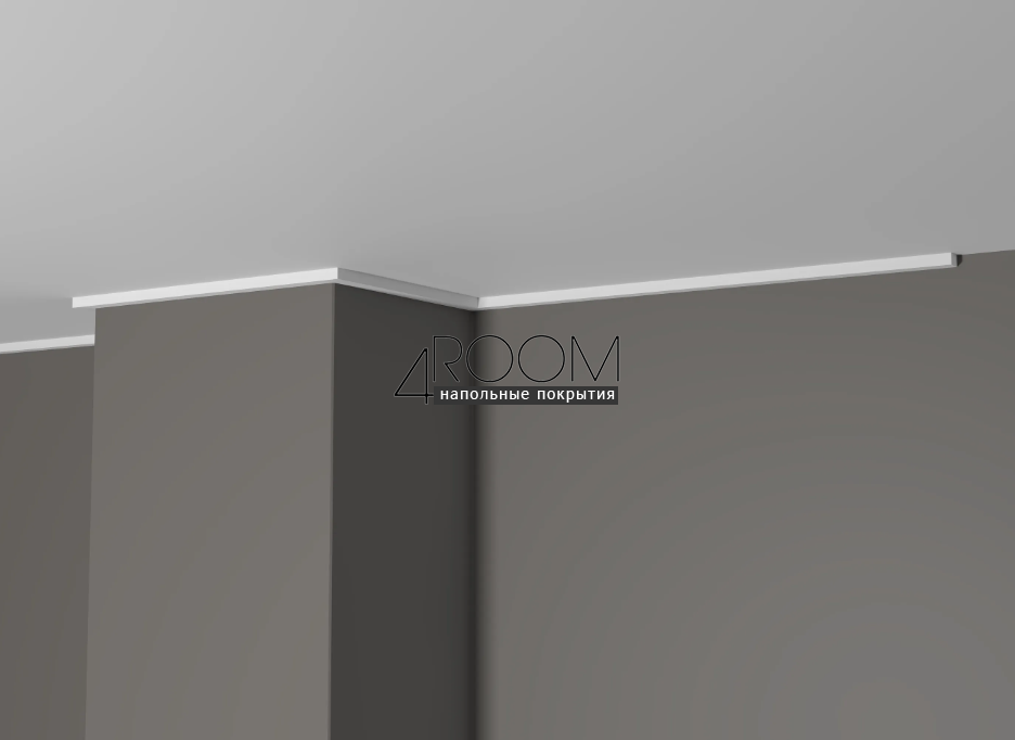 Потолочный плинтус/карниз из дюрополимера под покраску Decor-Dizayn DD632, 10х6х2000мм