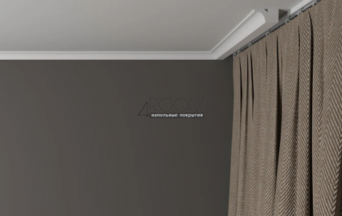 Потолочный плинтус/карниз из дюрополимера под покраску Decor-Dizayn DD626, 19х19х2000мм