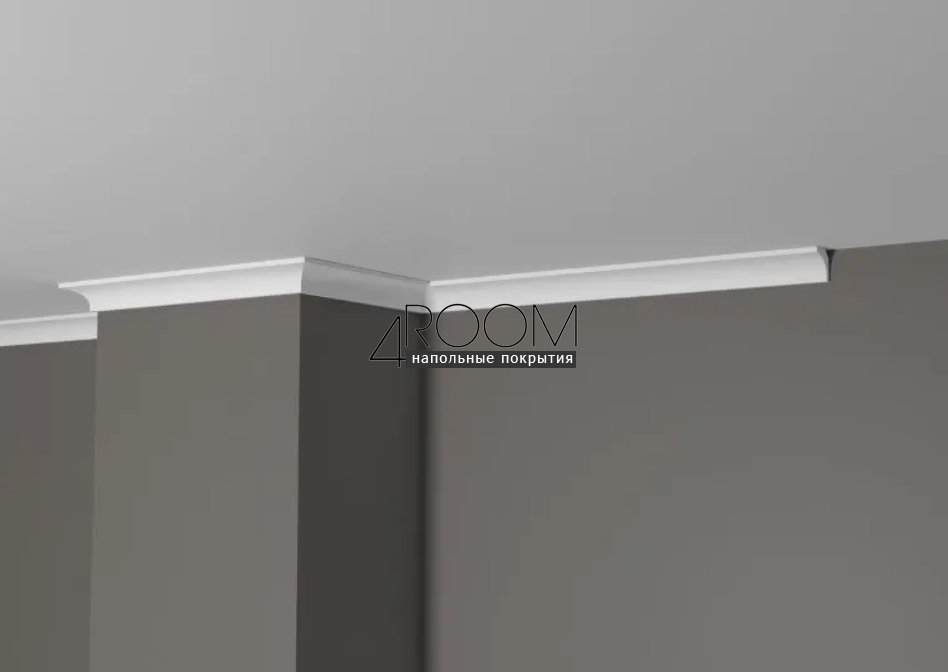 Потолочный плинтус/карниз из дюрополимера под покраску Decor-Dizayn DD626, 19х19х2000мм