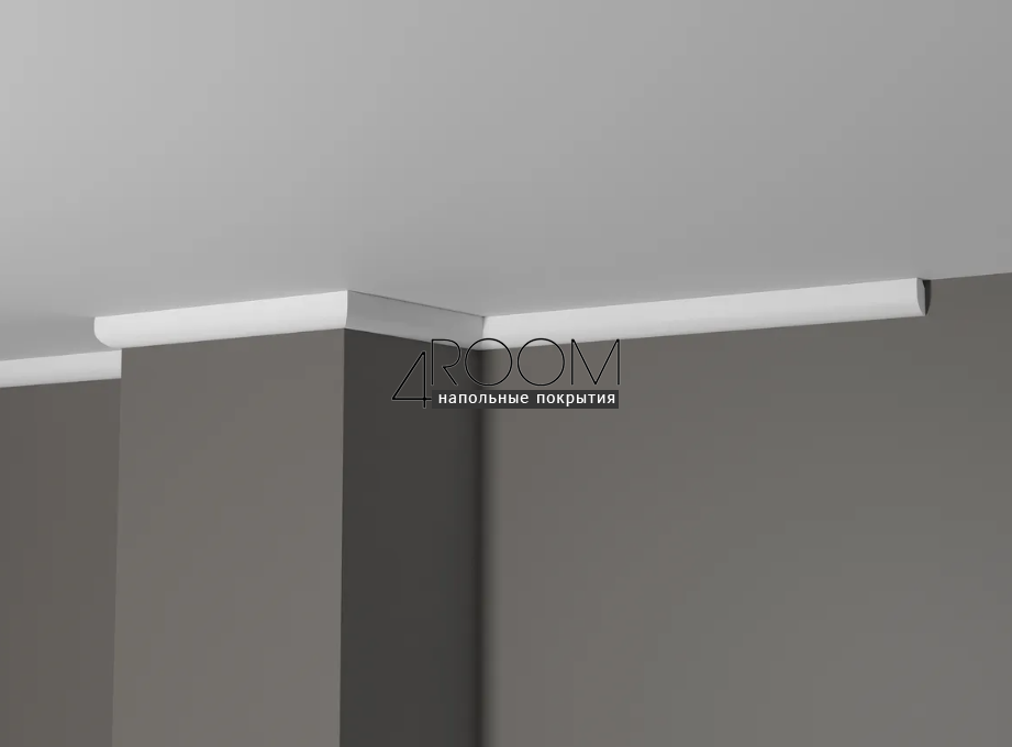 Потолочный плинтус/карниз из дюрополимера под покраску Decor-Dizayn DD02, 19х12х2000мм