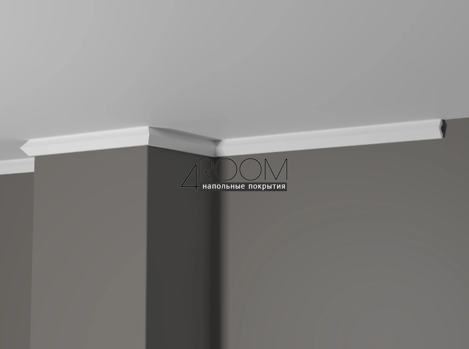 Потолочный плинтус/карниз из дюрополимера под покраску Decor-Dizayn DD642(3М), 20х13х3000мм