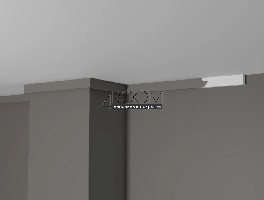 Потолочный плинтус/карниз из дюрополимера под покраску Decor-Dizayn DD610(3М), 20х10х3000мм