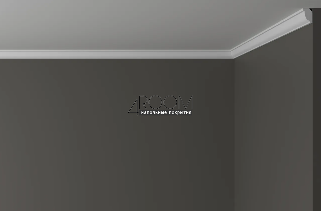Потолочный плинтус/карниз из дюрополимера под покраску Decor-Dizayn DD09, 21х14х2000мм