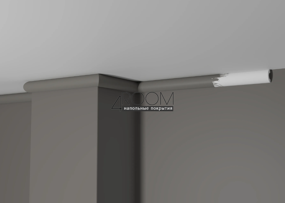 Потолочный плинтус/карниз из дюрополимера под покраску Decor-Dizayn DD640(3М), 24х13х3000мм