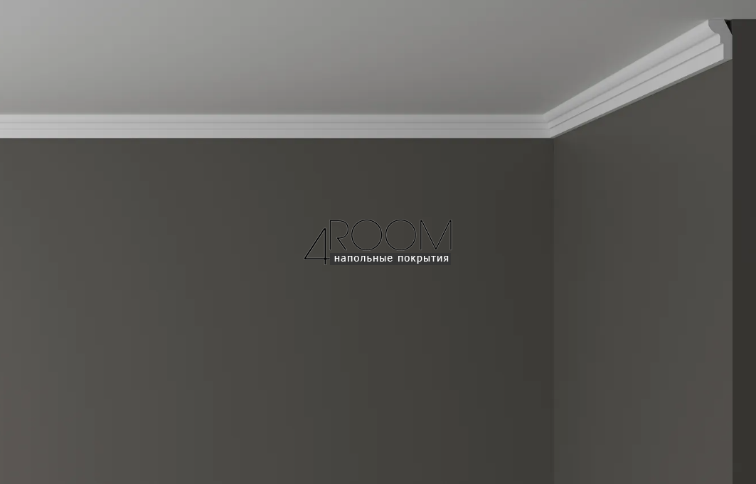 Потолочный плинтус/карниз из дюрополимера под покраску Decor-Dizayn DD34, 25х15х2000мм