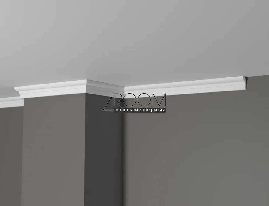 Потолочный плинтус/карниз из дюрополимера под покраску Decor-Dizayn DD34, 25х15х2000мм