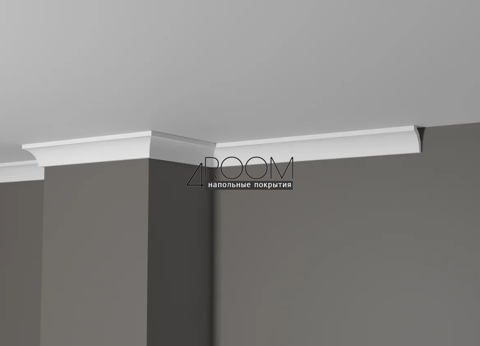 Потолочный плинтус/карниз из дюрополимера под покраску Decor-Dizayn DD36, 29х20х2000мм