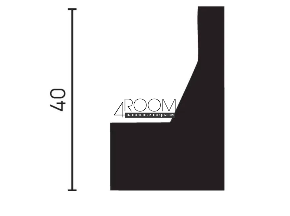 Молдинг из дюрополимера под покраску под скрытую подсветку Decor-Dizayn DD616, 40x25х2000 мм