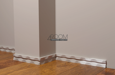 Плинтус из дюрополимера под покраску Decor-Dizayn DD636(3м), 32,8х10х3000мм