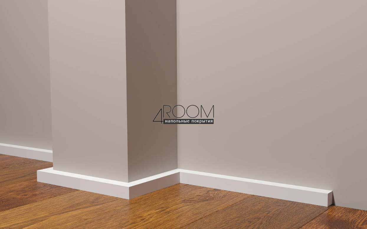 Плинтус из дюрополимера под покраску Decor-Dizayn DD622, 20х20х2000мм