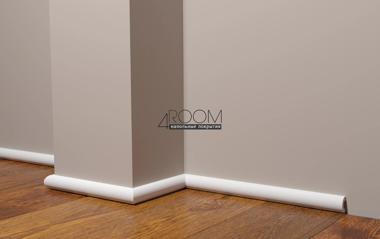 Плинтус из дюрополимера под покраску Decor-Dizayn DD640(3м), 24х13х3000мм