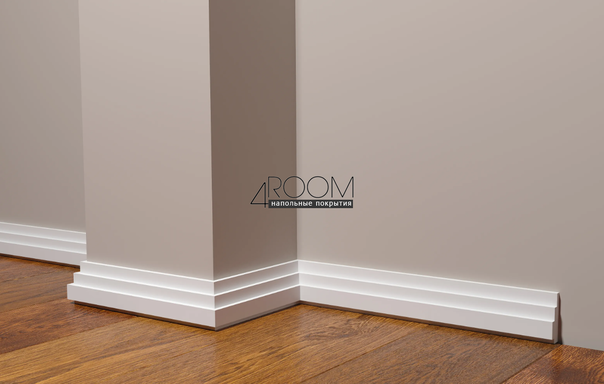Плинтус из дюрополимера под покраску Decor-Dizayn DD625, 45х15х2000мм