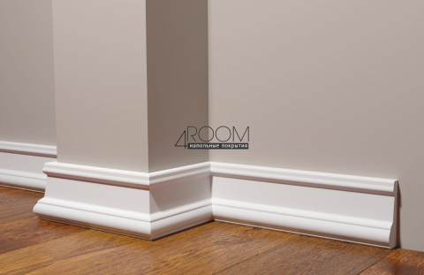 Плинтус из дюрополимера под покраску Decor-Dizayn DD147А, 84х26х2000мм
