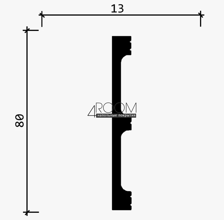 Цветной плинтус из дюрополимера Decor-Dizayn 708-66SH, 80х13х2400мм