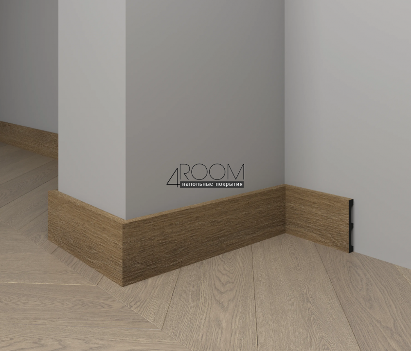 Цветной плинтус из дюрополимера Decor-Dizayn 708-64SH, 80х13х2400мм