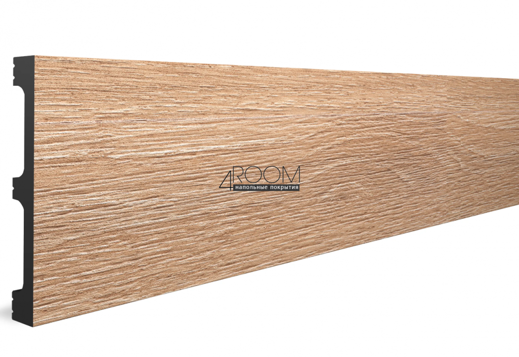 Цветной плинтус из дюрополимера Decor-Dizayn 708-90SH, 80х13х2400мм