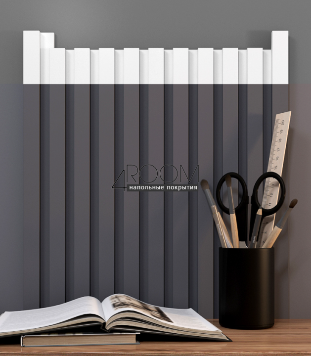 Стеновая 3D панель под покраску Bello Deco СП20/3, 120х15х3000мм