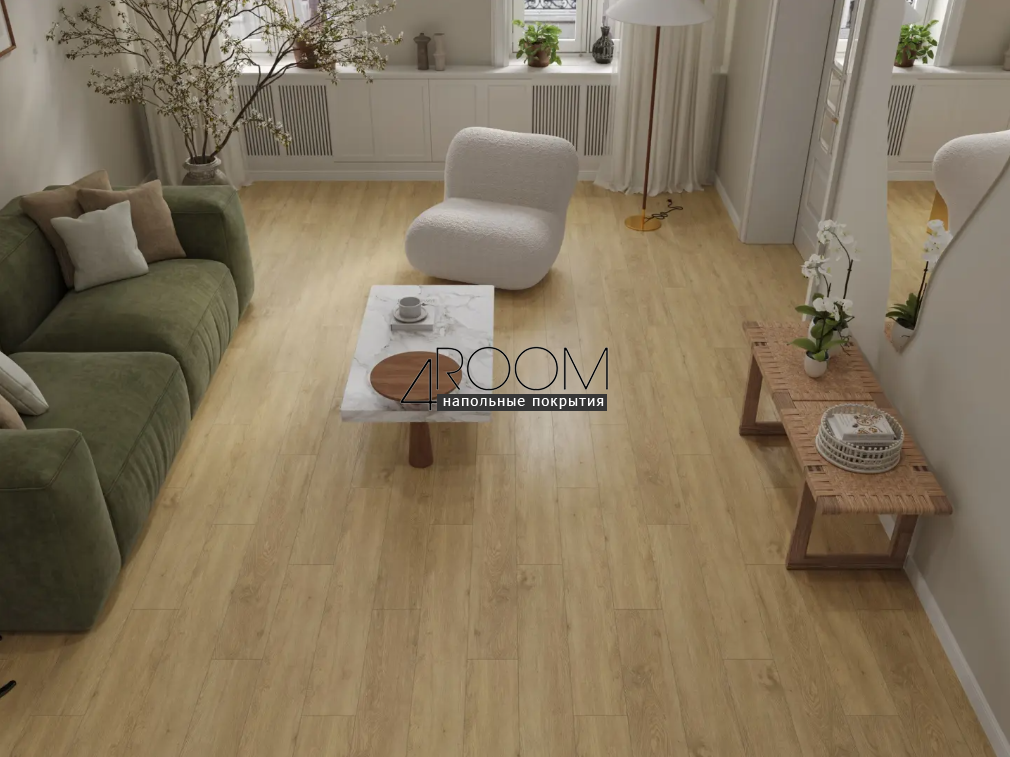 Каменно-полимерная замковая SPC плитка Alpine Floor Гранд Секвойя МИНДАЛЬ ECO 11-608 MC, 1220х183мм, 5/0,5мм, 43 класс
