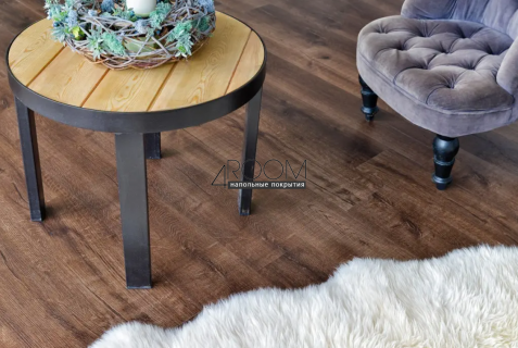 Каменно-полимерная замковая SPC плитка Alpine Floor Натуральное дерево (Real Wood), Кофейный дуб Мокка ECO 2-2 MC, 1220х183мм, 4/0,5мм, 43 класс