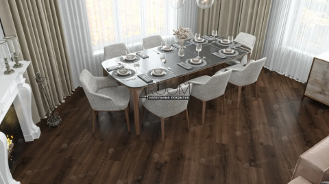 Каменно-полимерная замковая SPC плитка Alpine Floor Натуральное дерево (Real Wood), Кофейный дуб Мокка ECO 2-2 MC, 1220х183мм, 4/0,5мм, 43 класс