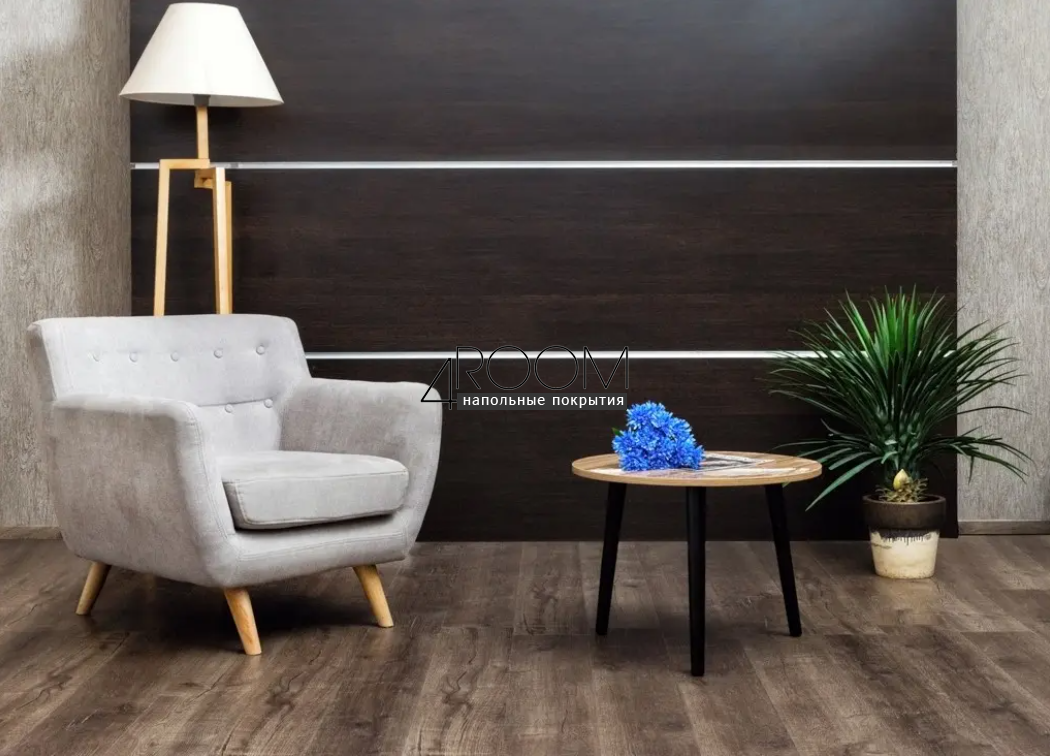 Каменно-полимерная замковая SPC плитка Alpine Floor Натуральное дерево (Real Wood), Вермонтский дуб Vermont ЕСО 2-3 MC, 1220х183мм, 6/0,5мм, 43 класс