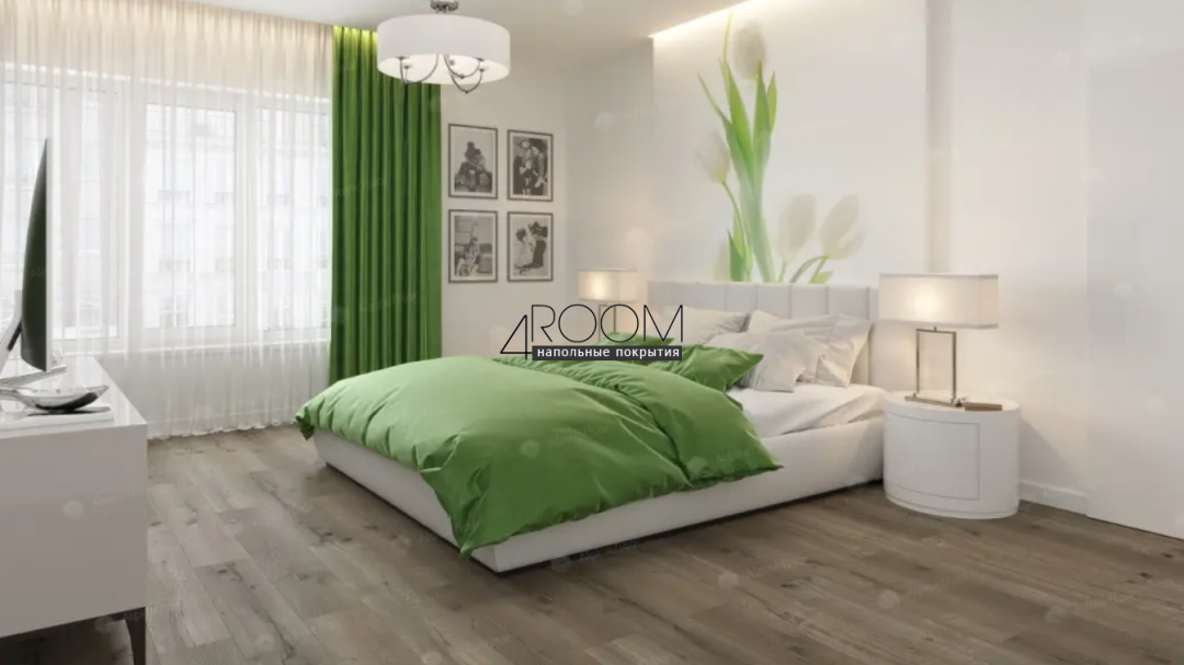 Каменно-полимерная замковая SPC плитка Alpine Floor Натуральное дерево (Real Wood), Заповедный дуб Verdan ECO 2-4 MC, 1220х183мм, 6/0,5мм, 43 класс