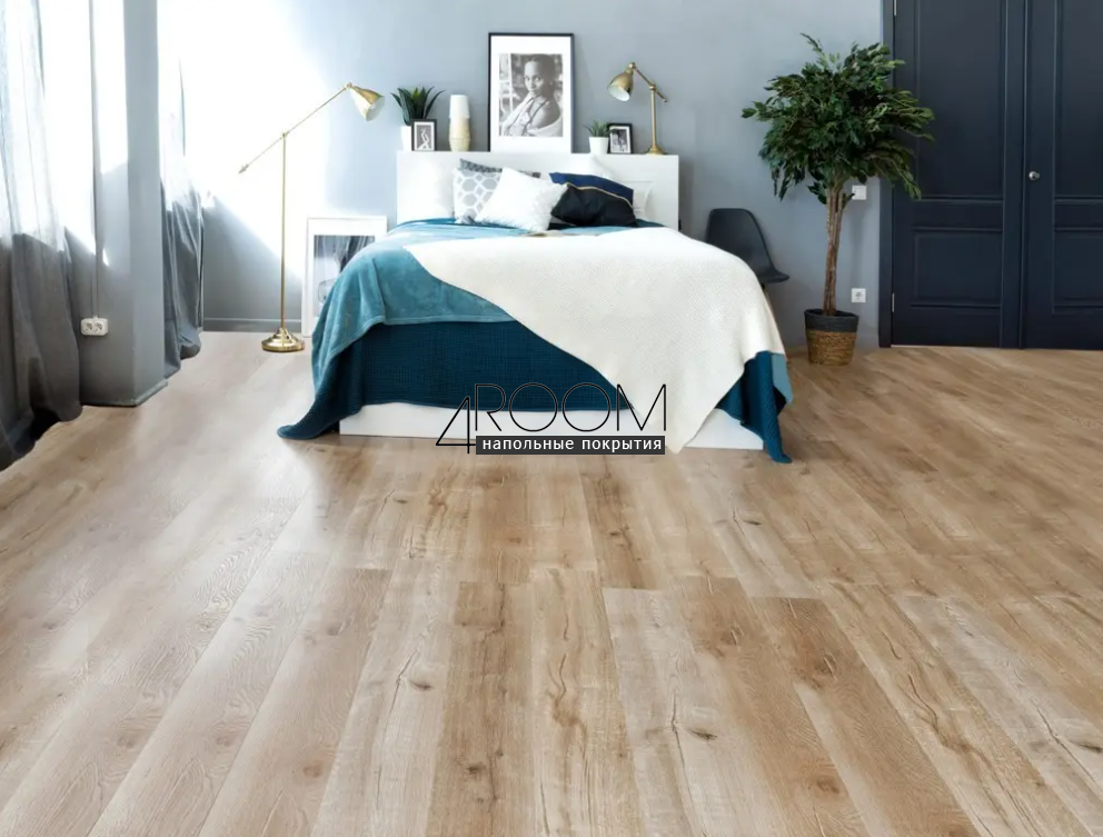 Каменно-полимерная замковая SPC плитка Alpine Floor Натуральное дерево (Real Wood), Натуральный первозданный дуб ECO 2-5 MC, 1220х183мм, 6/0,5мм, 43 класс