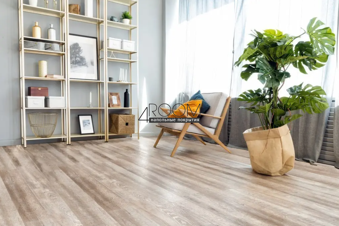 Каменно-полимерная замковая SPC плитка Alpine Floor Натуральное дерево (Real Wood), Увлекающий дуб Carry ЕСО 2-10 MC, 1220х183мм, 6/0,5мм, 43 класс