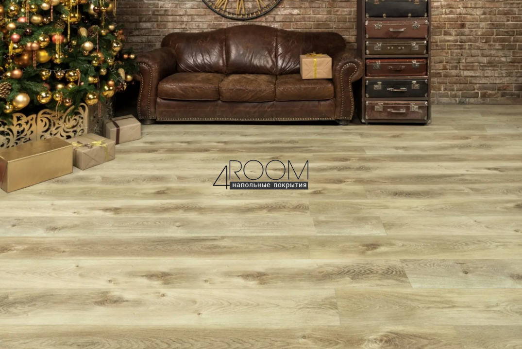 Каменно-полимерная замковая SPC плитка Alpine Floor Премиальный XL (Premium XL), Дуб песчаный ECO 7-10 MC, 1524х180мм, 8/0,5мм, 43 класс