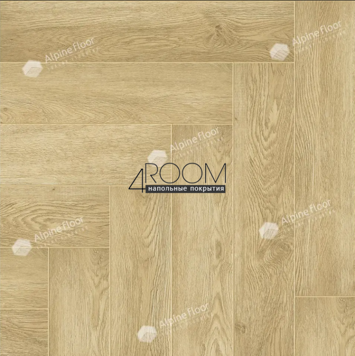 Каменно-полимерная замковая SPC плитка Alpine Floor Изящный паркет (Light Parquet), ДУБ ВАНИЛЬ СЕЛЕКТ ЕСО 13-3 MC, 600х125х4/0,5мм, 43 класс