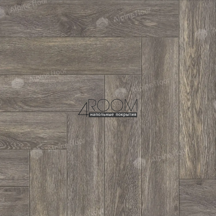 Каменно-полимерная замковая SPC плитка Alpine Floor Изящный паркет (Light Parquet), ВЕНГЕ ГРЕЙ ЕСО 13-8 MC, 600х125х4/0,5мм, 43 класс