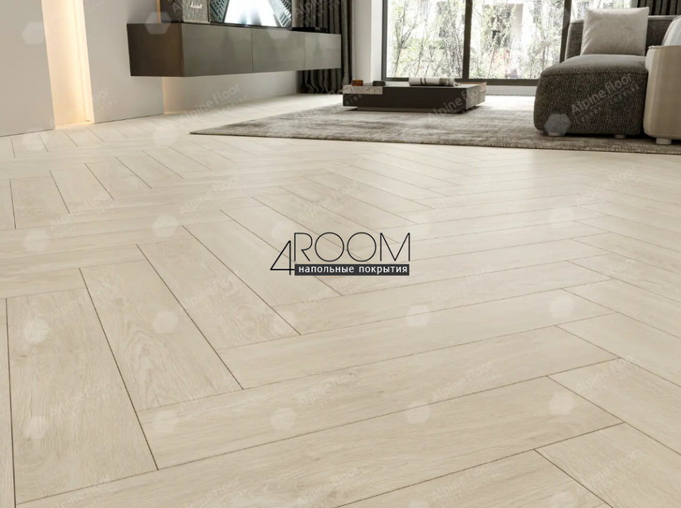 Каменно-полимерная замковая SPC плитка Alpine Floor Изящный паркет (Light Parquet), Дуб Адара ЕСО 13-14 MC, 600х125х4/0,5мм, 43 класс