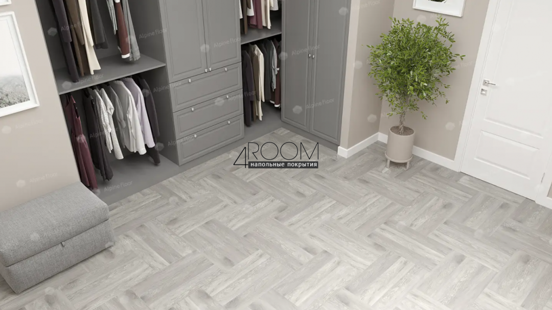 Каменно-полимерная замковая SPC плитка Alpine Floor Изящный паркет (Light Parquet), Дуб Полис ЕСО 13-21 MC, 600х125х4/0,5мм, 43 класс