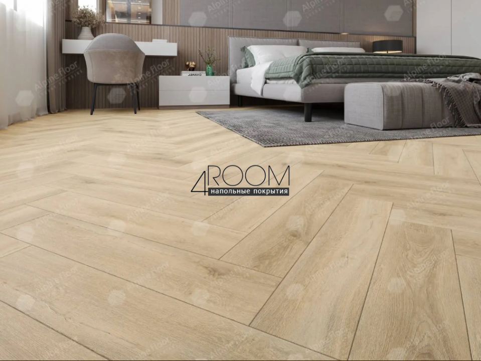 Каменно-полимерная замковая SPC плитка Alpine Floor Изящный паркет (Light Parquet), Дуб Ригель ЕСО 13-24 MC, 600х125х4/0,5мм, 43 класс
