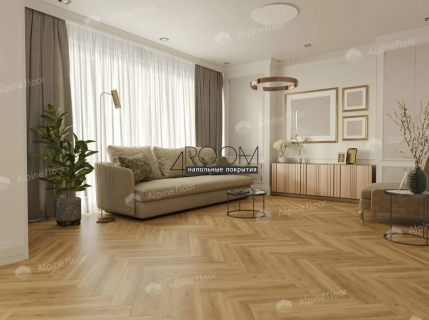 Каменно-полимерная замковая SPC плитка Alpine Floor Изящный паркет (Light Parquet), Дуб Буна ЕСО 13-30 MC, 600х125х4/0,5мм, 43 класс