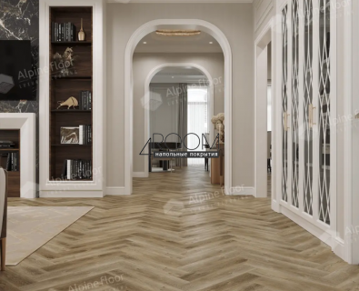 Каменно-полимерная замковая SPC плитка Alpine Floor Изящный паркет (Light Parquet), Дуб Целата ЕСО 13-35 MC, 600х125х4/0,5мм, 43 класс