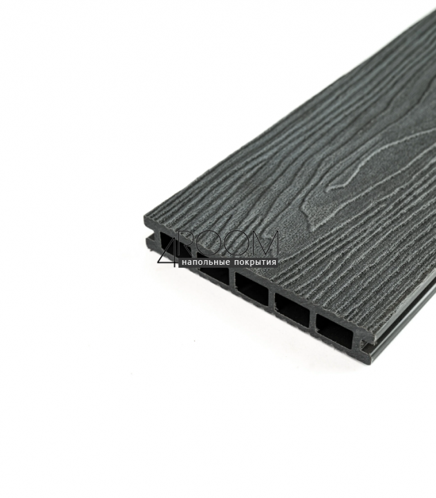 Террасная доска МПК "Верста" 150х24 3D тиснение, серый
